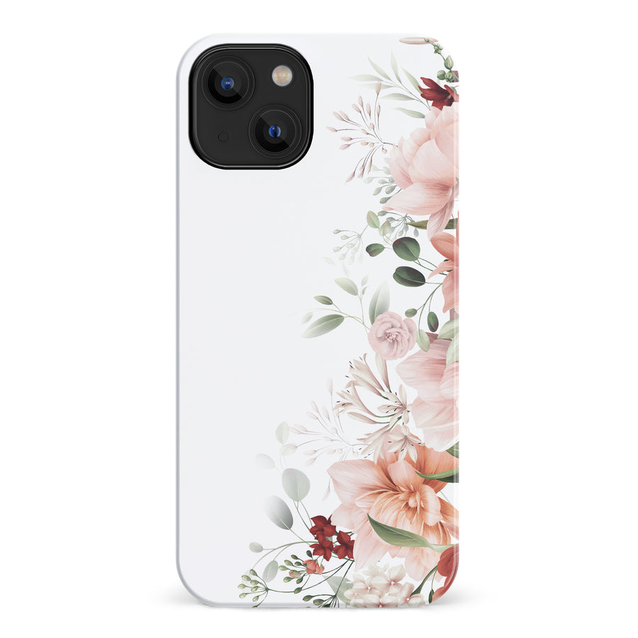 iPhone 14 half bloom phone case in white
