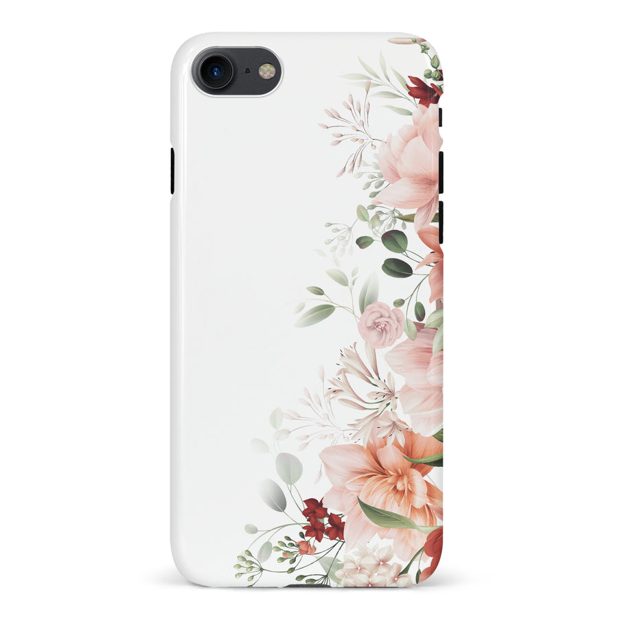 iPhone 7/8/SE half bloom phone case in white