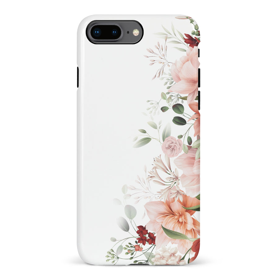 iPhone 7 Plus / 8 Plus half bloom phone case in white