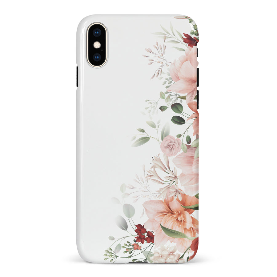 iPhone XS Max half bloom phone case in white