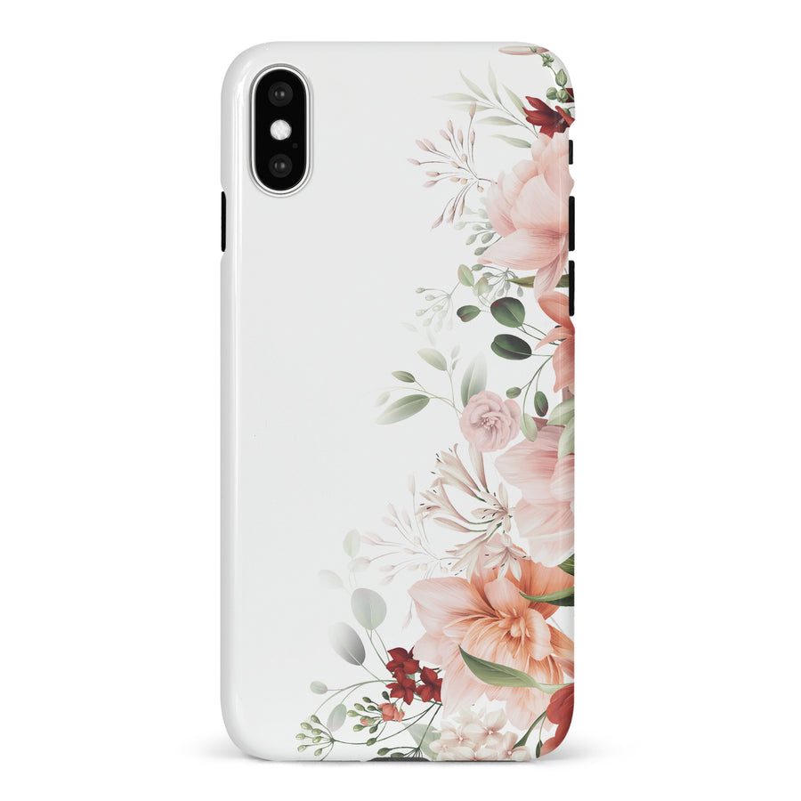iPhone X/XS half bloom phone case in white