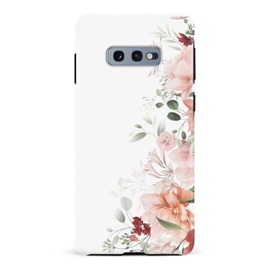 Samsung Galaxy S10e half bloom phone case in white