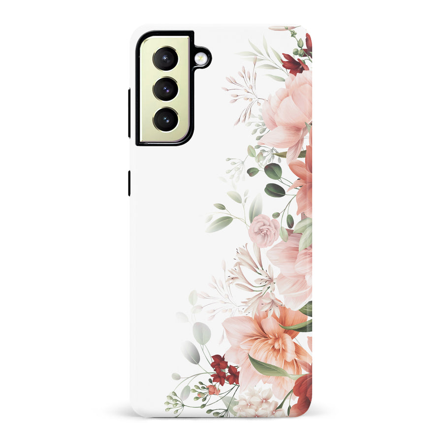 Samsung Galaxy S22 Plus half bloom phone case in white