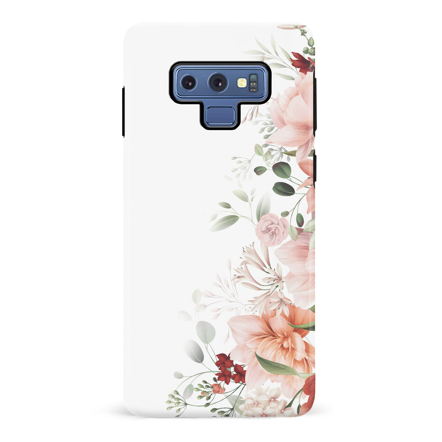 Samsung Galaxy Note 9 half bloom phone case in white