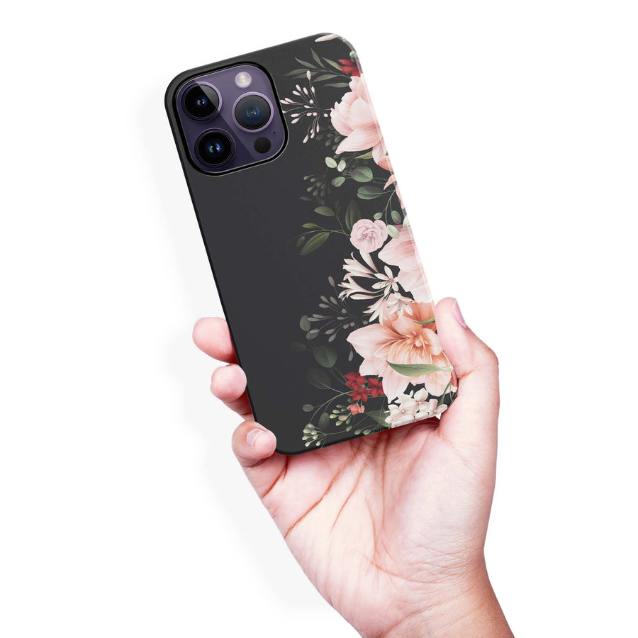 iPhone 14 Pro Max half bloom phone case in black