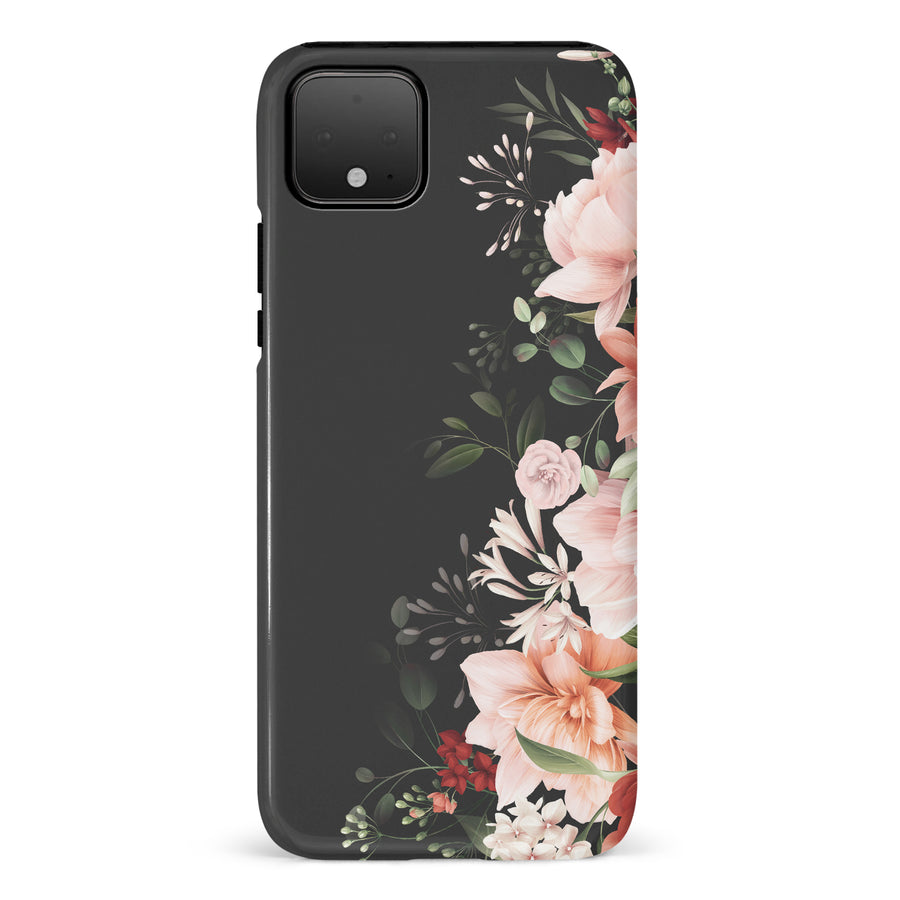 Google Pixel 4 XL half bloom phone case in black