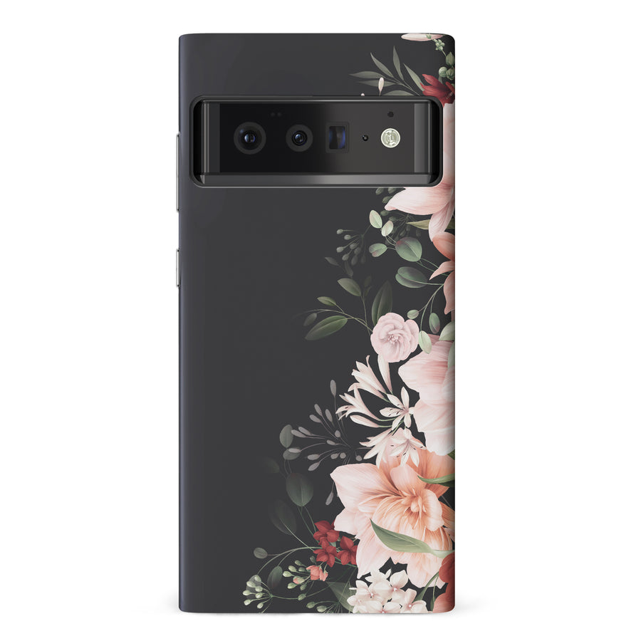 Google Pixel 6 Pro half bloom phone case in black