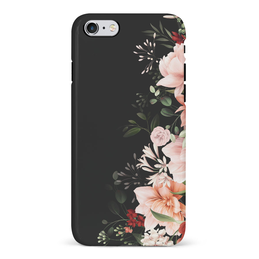 iPhone 6S Plus half bloom phone case in black