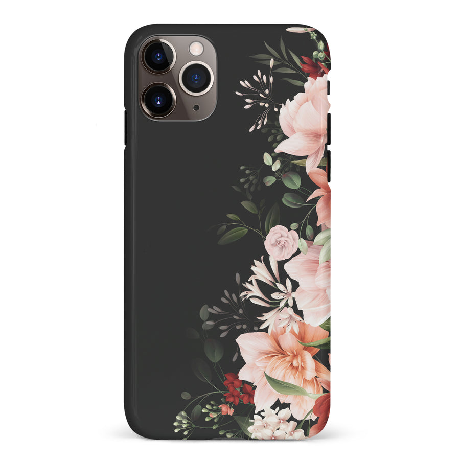 iPhone 11 Pro Max half bloom phone case in black