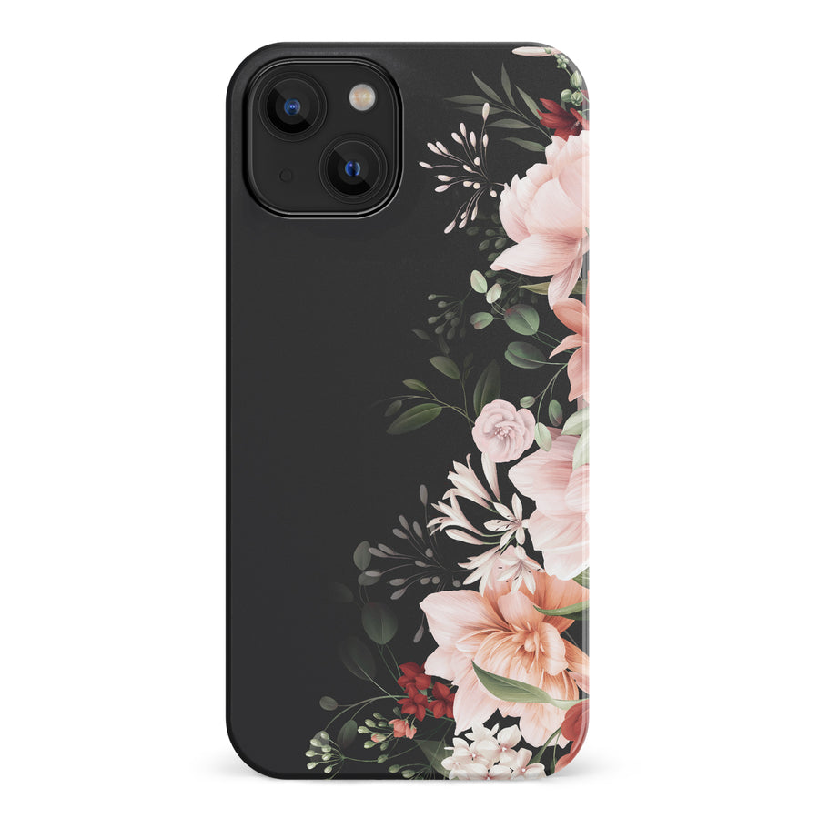 iPhone 14 half bloom phone case in black