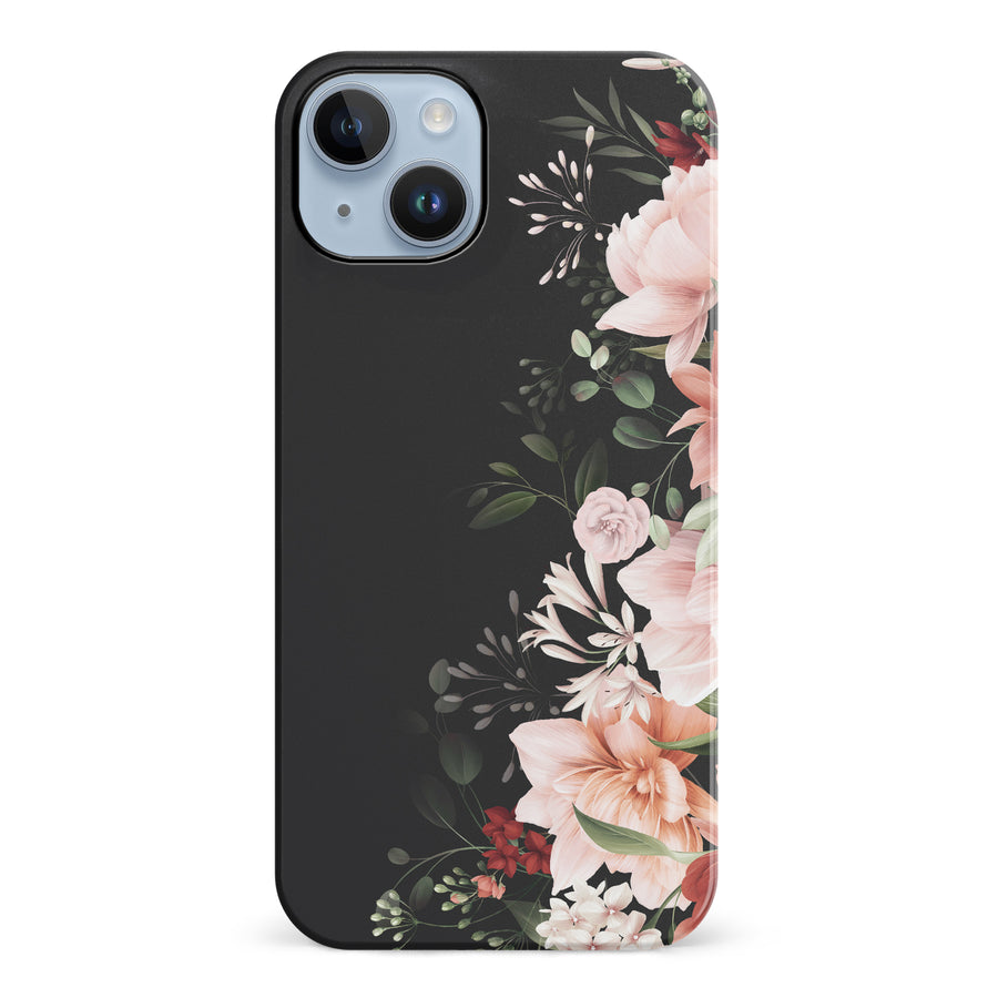 iPhone 14 Plus half bloom phone case in black