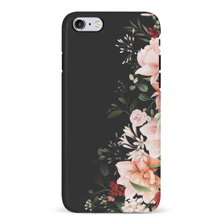 iPhone 6 half bloom phone case in black