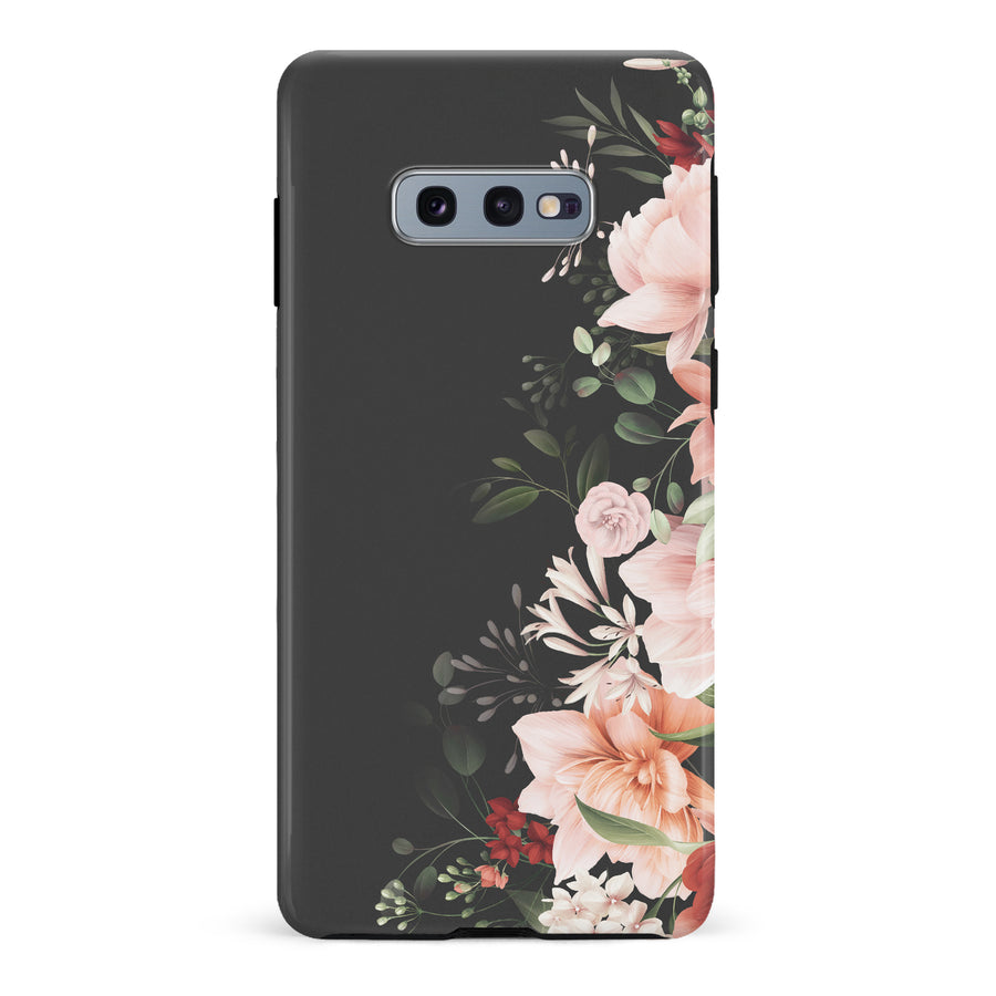 Samsung Galaxy S10e half bloom phone case in black