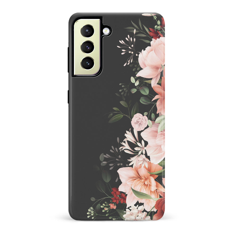 Samsung Galaxy S22 Plus half bloom phone case in black