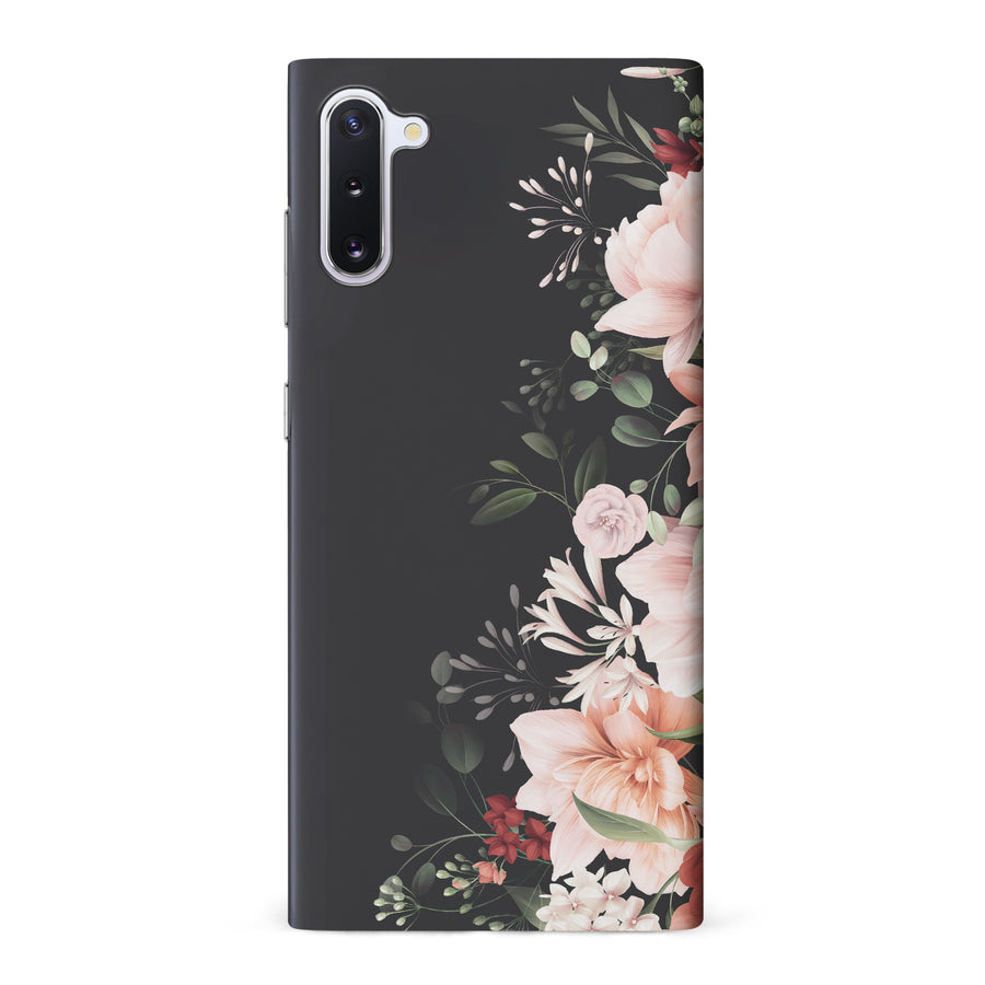 Samsung Galaxy Note 10 half bloom phone case in black
