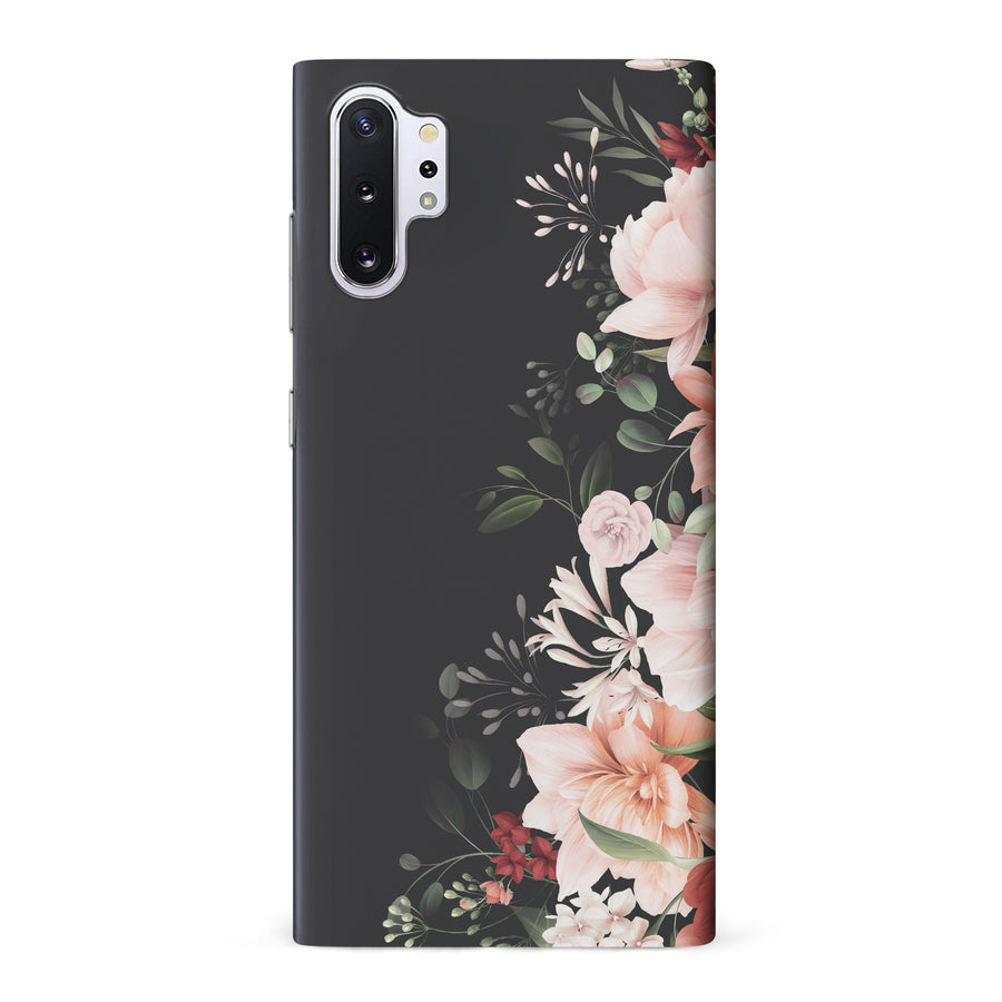 Samsung Galaxy Note 10 Plus half bloom phone case in black