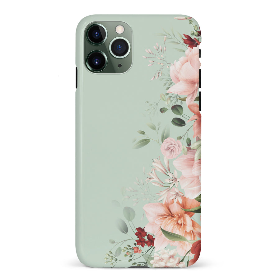 iPhone 11 Pro half bloom phone case in green