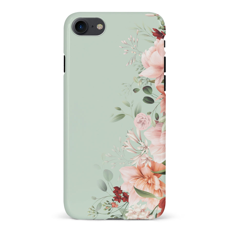 iPhone 7/8/SE half bloom phone case in green