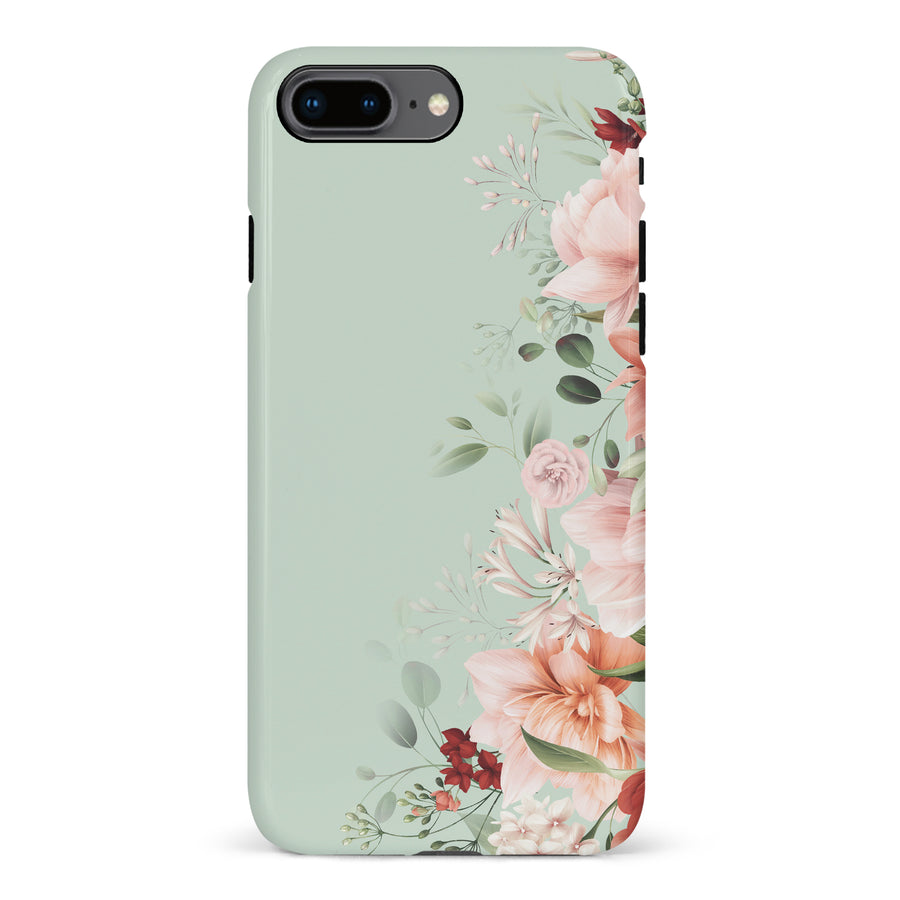 iPhone 7 Plus / 8 Plus half bloom phone case in green