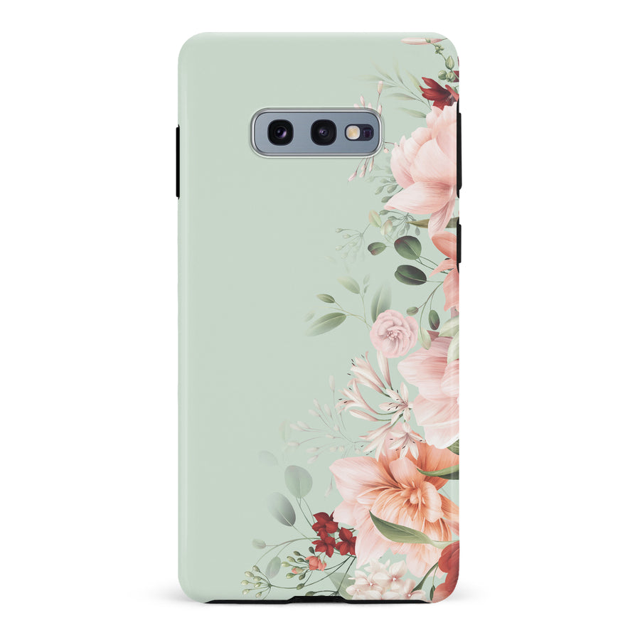 Samsung Galaxy S10e half bloom phone case in green