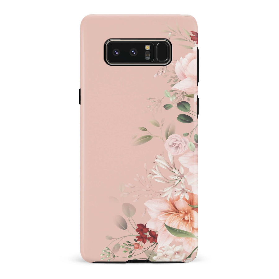 Samsung Galaxy Note 8 half bloom phone case in pink