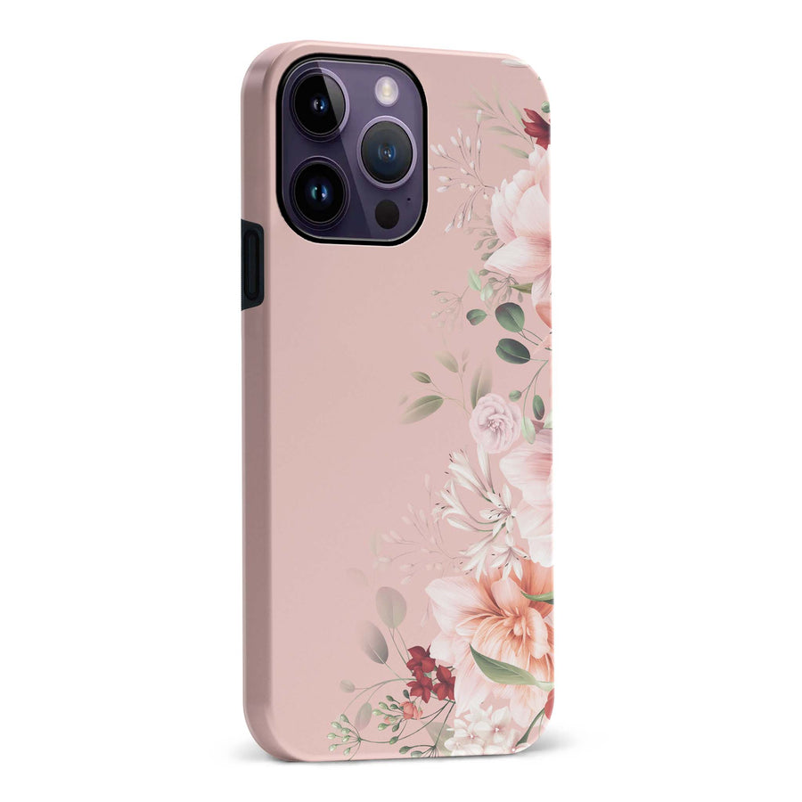 iPhone 14 Pro Max half bloom phone case in pink