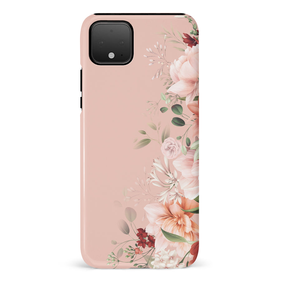 Google Pixel 4 XL half bloom phone case in pink
