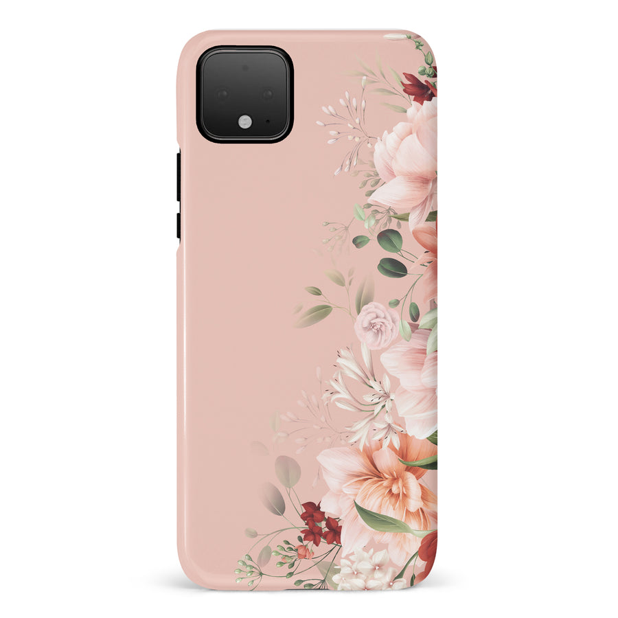 Google Pixel 4 half bloom phone case in pink