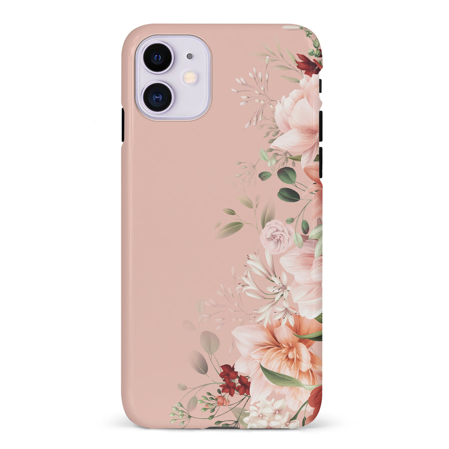 iPhone 11 half bloom phone case in pink