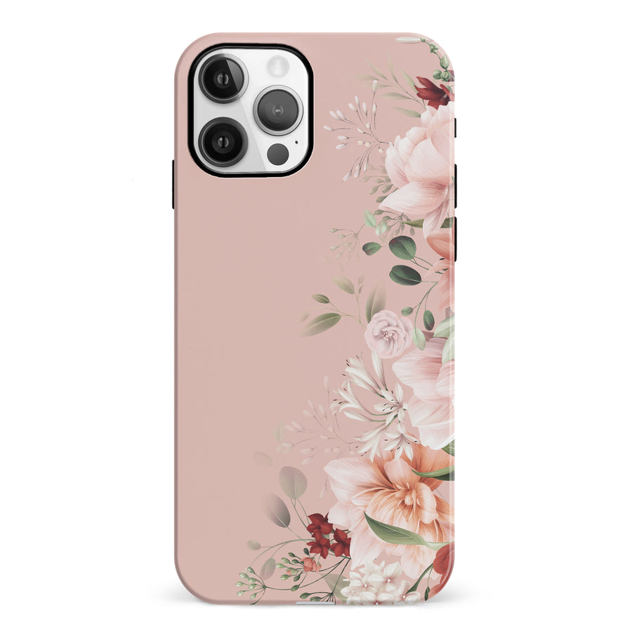 iPhone 12 half bloom phone case in pink