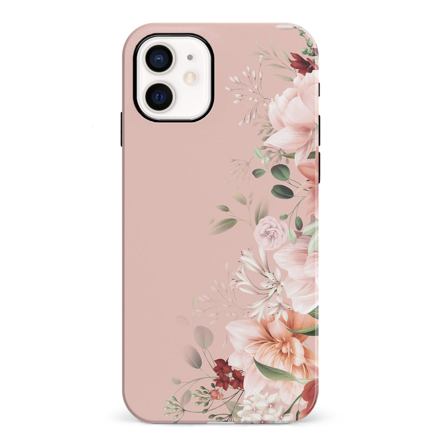 iPhone 12 Mini half bloom phone case in pink