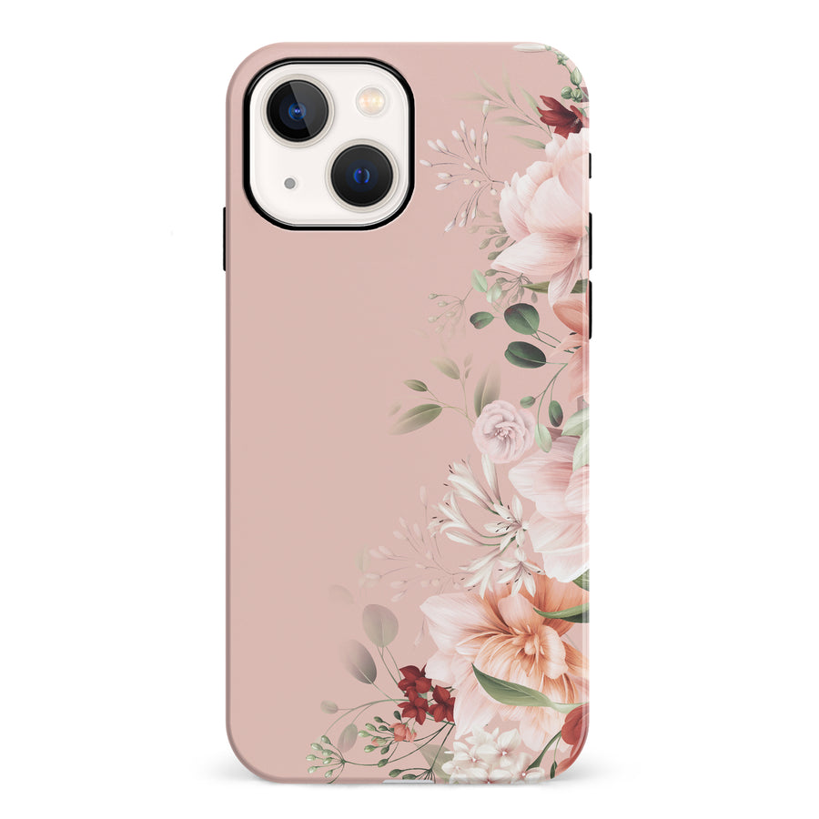 iPhone 13 & 13 Mini half bloom phone case in pink