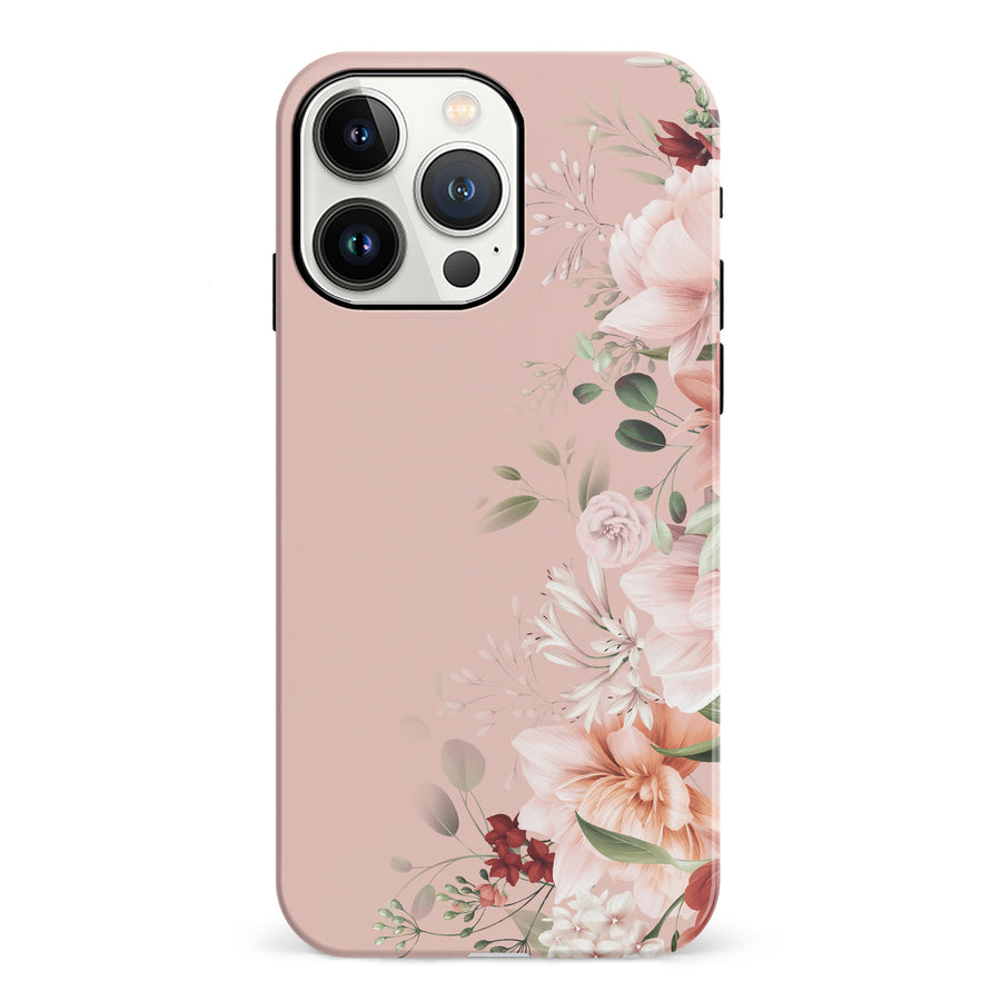 iPhone 13 Pro half bloom phone case in pink