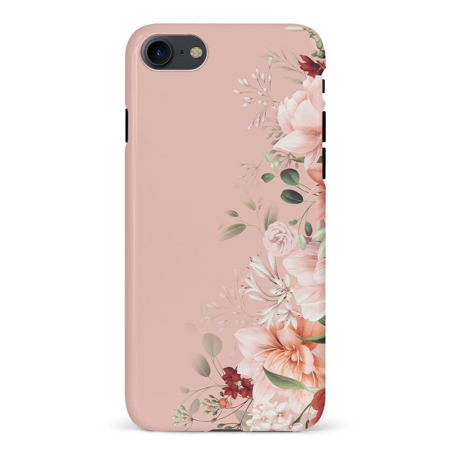 iPhone 7/8/SE half bloom phone case in pink