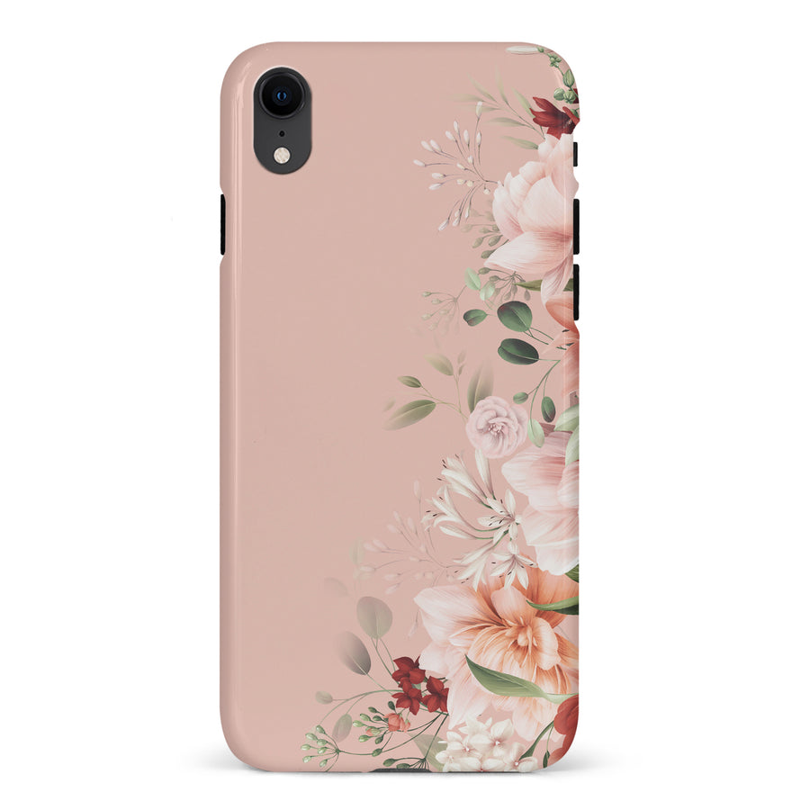 iPhone XR half bloom phone case in pink