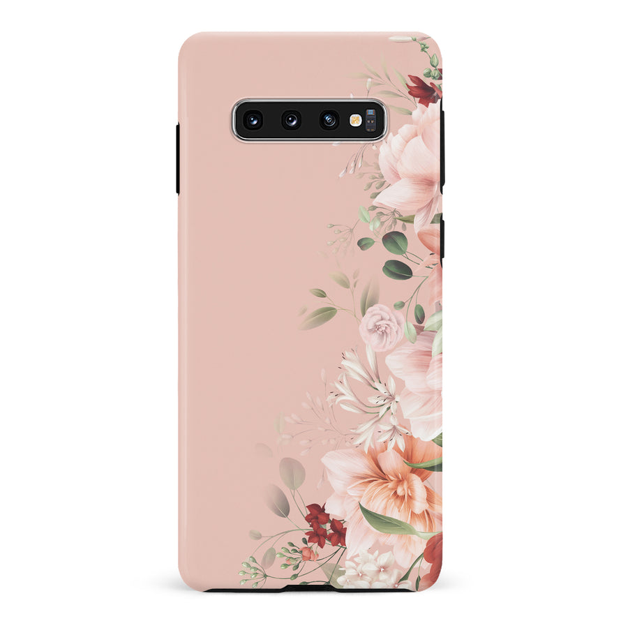 Samsung Galaxy S10 half bloom phone case in pink