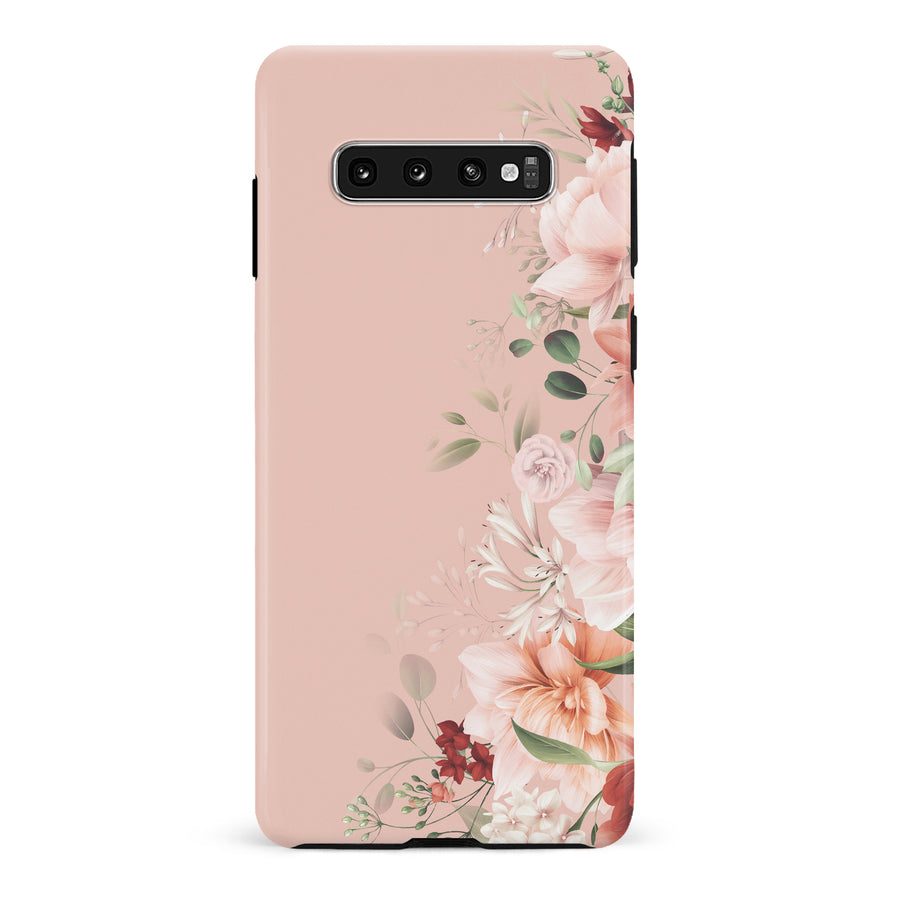 Samsung Galaxy S10 Plus half bloom phone case in pink