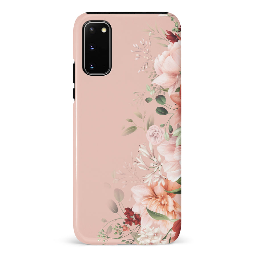 Samsung Galaxy S20 half bloom phone case in pink