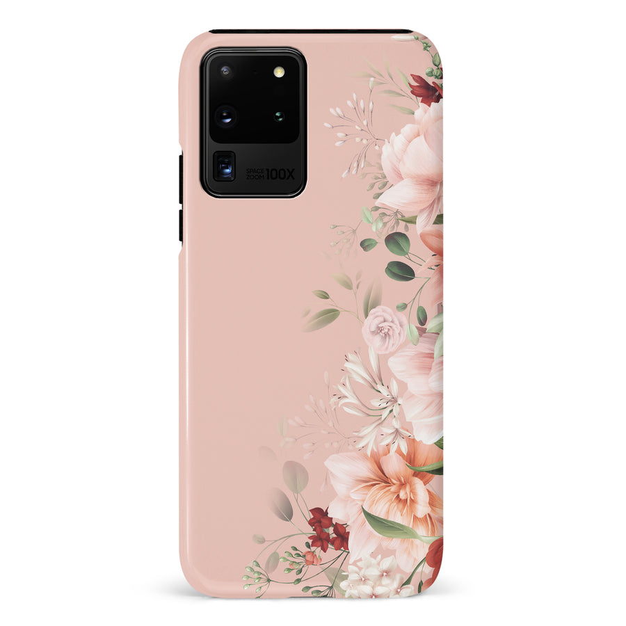 Samsung Galaxy S20 Ultra half bloom phone case in pink