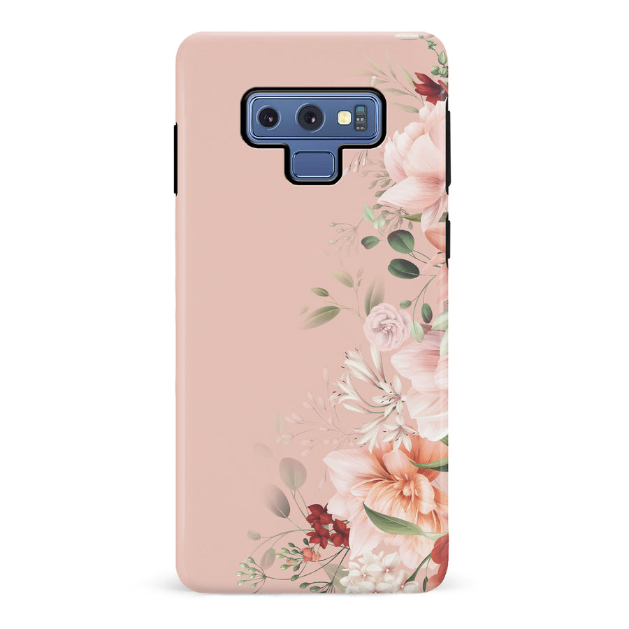 Samsung Galaxy Note 9 half bloom phone case in pink