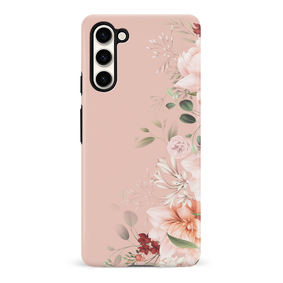 Samsung S23 Half Bloom Floral Phone Case - Pink