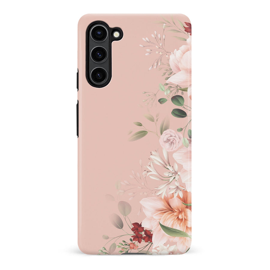 Samsung S23 Plus Half Bloom Floral Phone Case - Pink