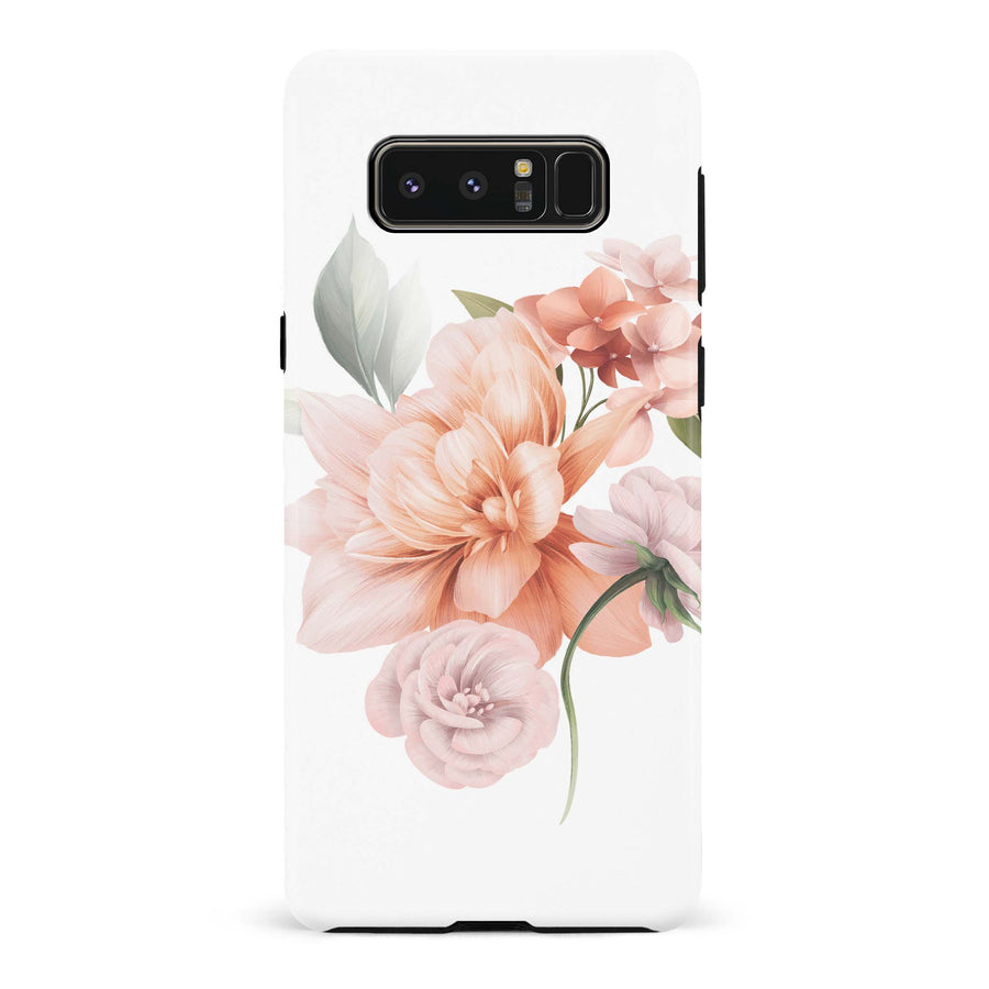 Samsung Galaxy Note 8 full bloom phone case in white