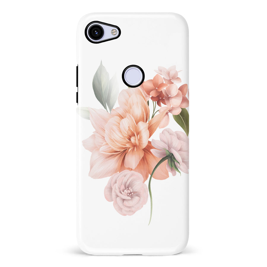 Google Pixel 3A full bloom phone case in white