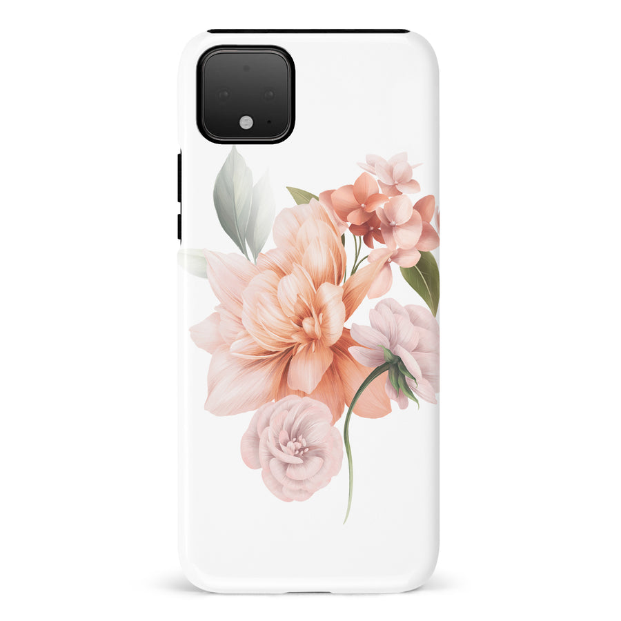 Google Pixel 4 XL full bloom phone case in white