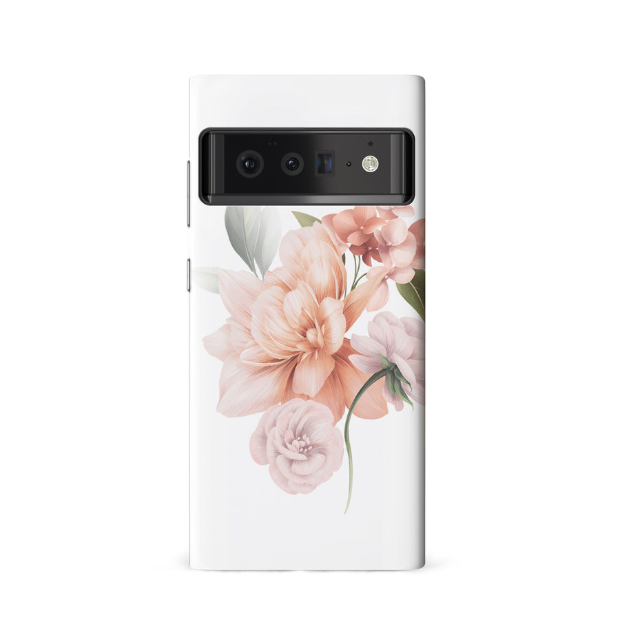 Google Pixel 6 full bloom phone case in white