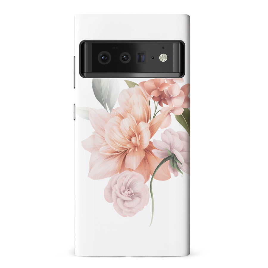 Google Pixel 6 Pro full bloom phone case in white