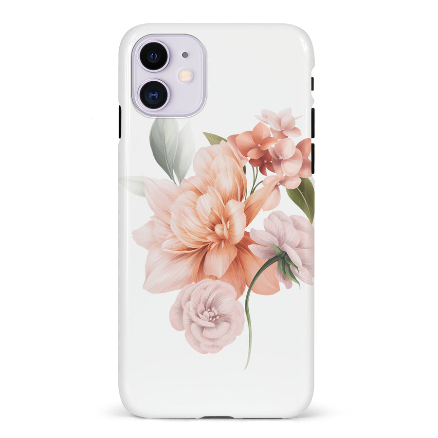 iPhone 11 full bloom phone case in white