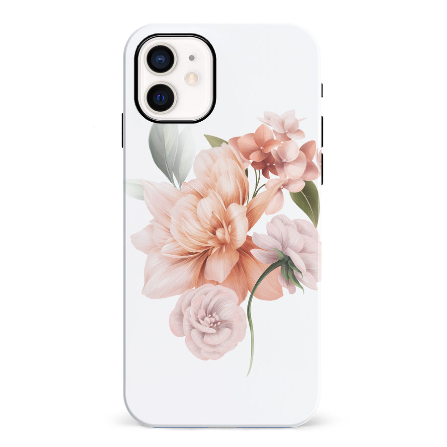 iPhone 12 Mini full bloom phone case in white