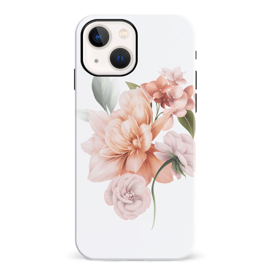 iPhone 13 & 13 Mini full bloom phone case in white